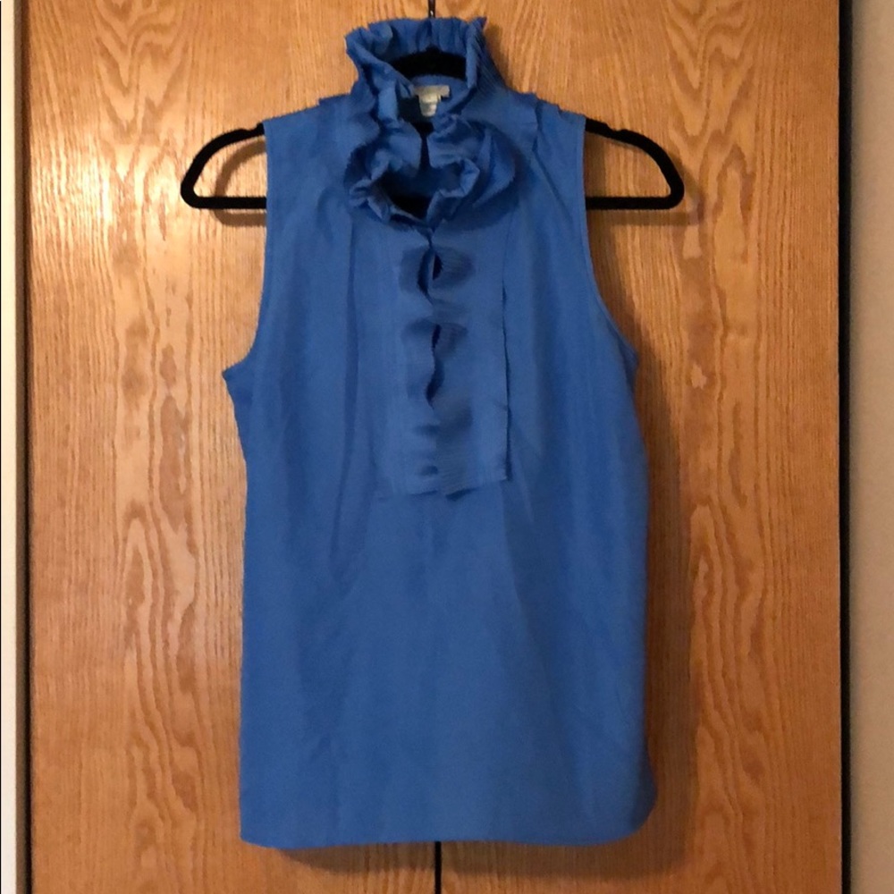 J Crew Ruffle Neck Tank